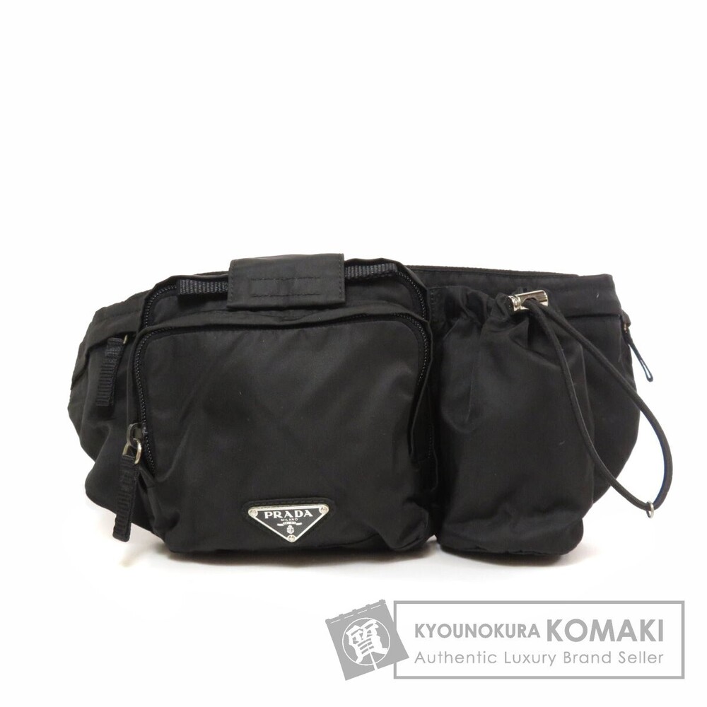 Prada logo plate hip bag waist Bum Body Bag Black